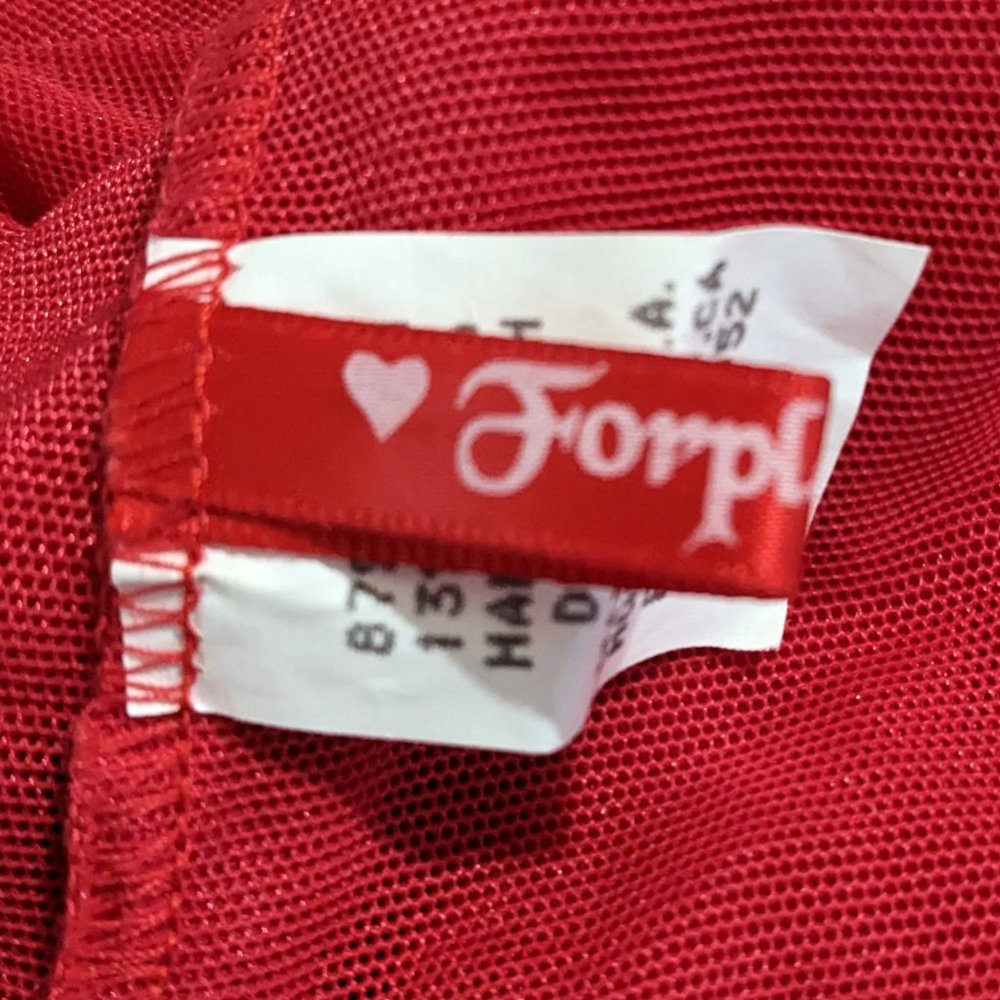Forplay Red Mesh Ruffle Halter Gown - Picture 10 of 11